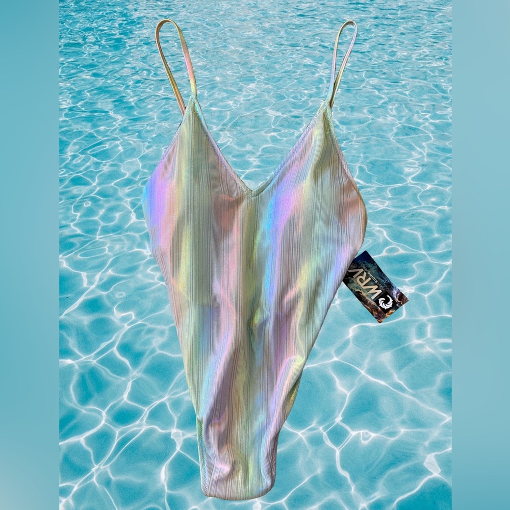 Wave Riding Vehicles Iridescent High-Cut Swimsuit ✨ Cheeky ✨ Rainbow ✨ Sexy
